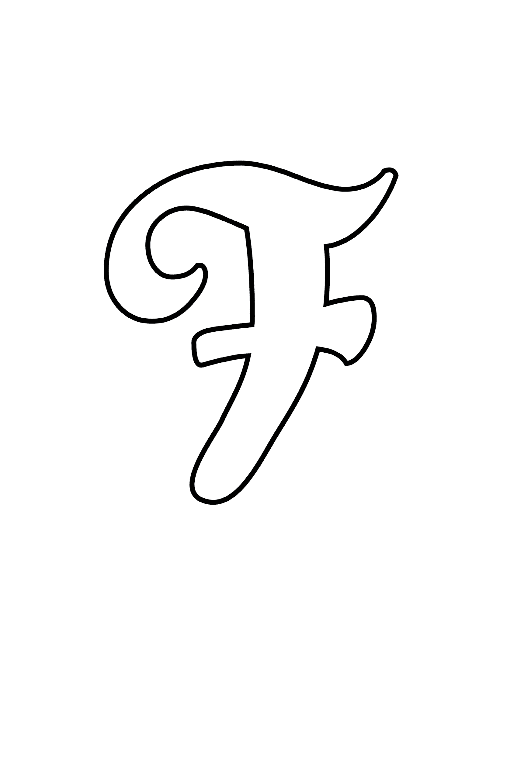 printable cursive bubble letter f freebie finding mom