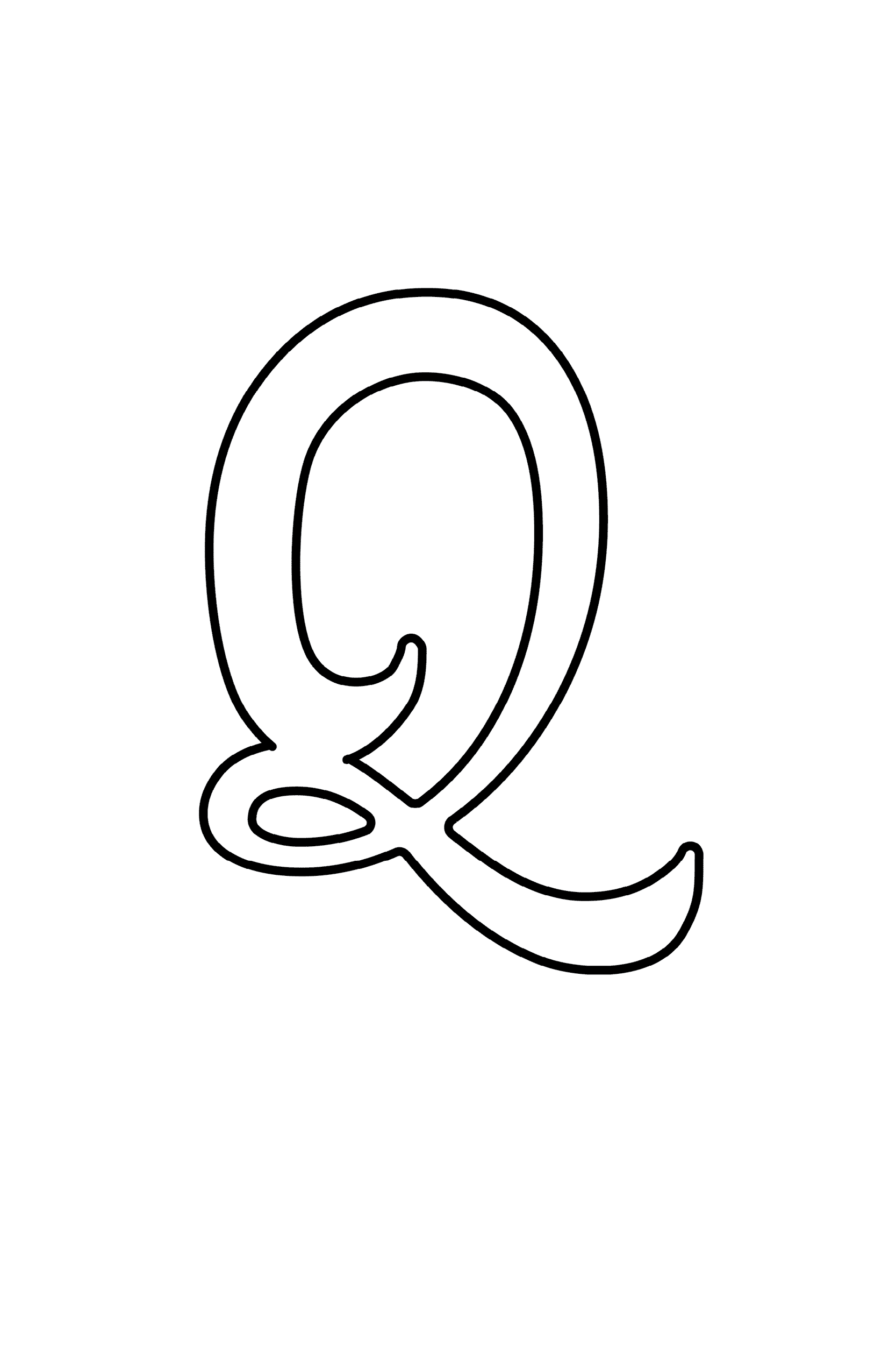 Printable Cursive Bubble Letter Q Freebie Finding Mom Printable Cursive Bubble Letter Q Freebie Finding Mom