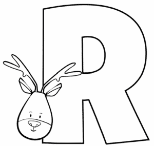 Printable Cute Bubble Letter R