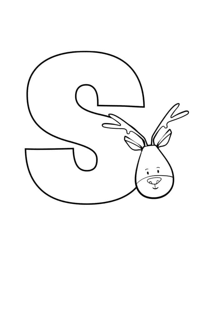 Printable Cute Bubble Letter S