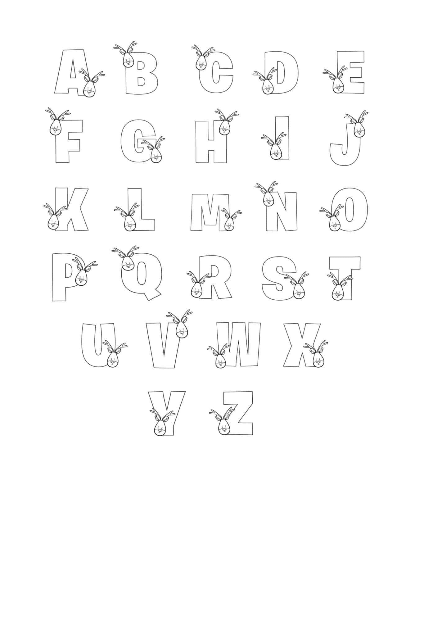 Printable Cute Bubble Letters Alphabet
