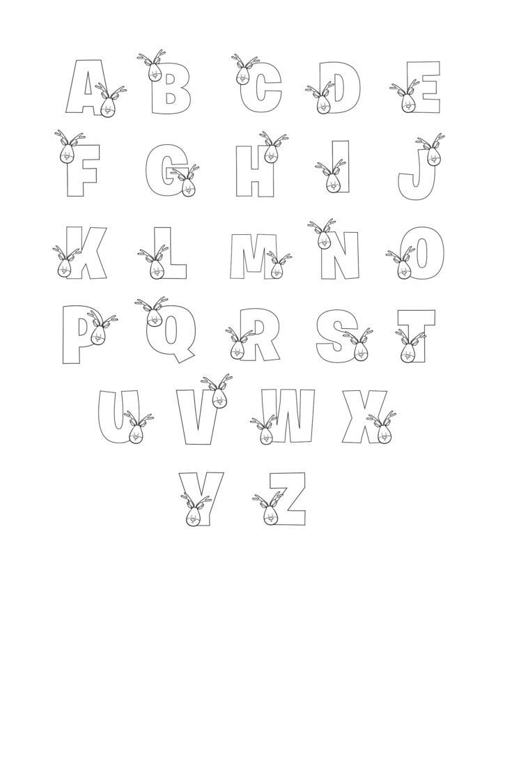 Printable Cute Bubble Letters Alphabet