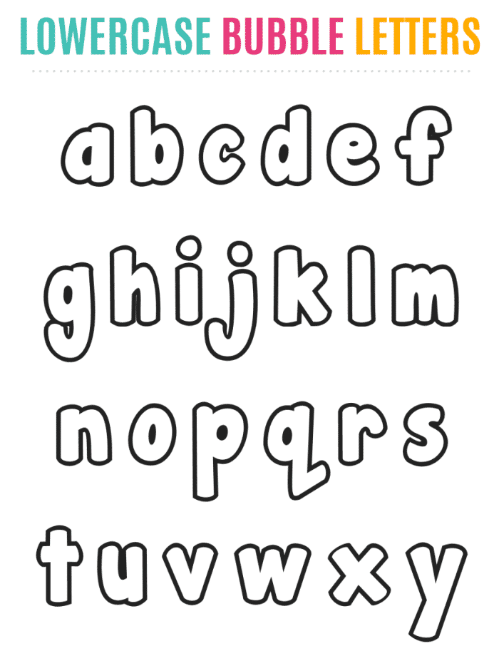 Printable Alphabet Bubble Letters