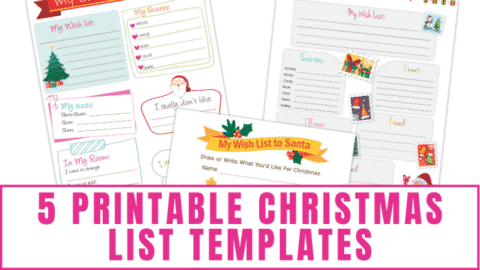 5 Printable Christmas List Templates
