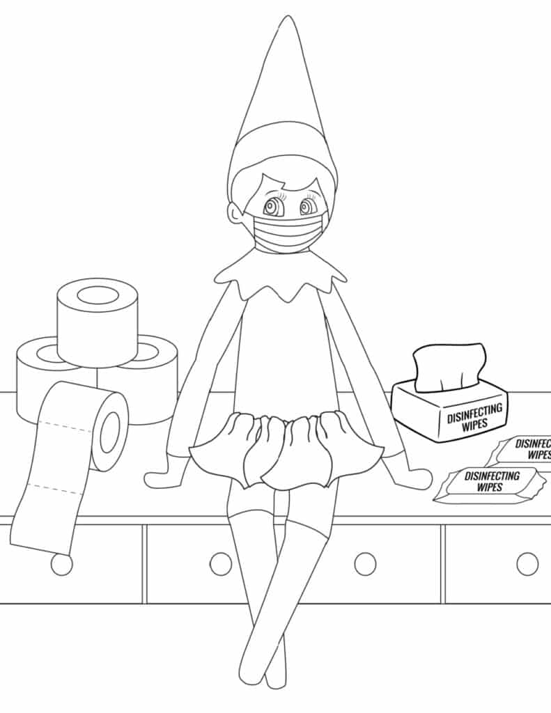 6 Printable Elf on the Shelf Coloring Pages - Freebie Finding Mom