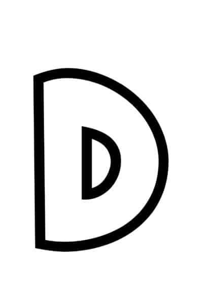 Free Printable Bubble Letter Stencils Bubble Letter D