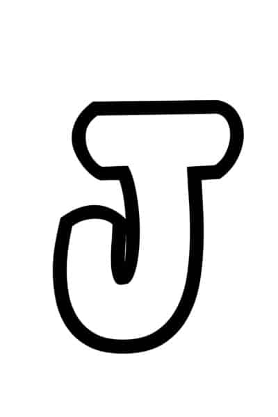 Free Printable Bubble Letter Stencils Bubble Letter J