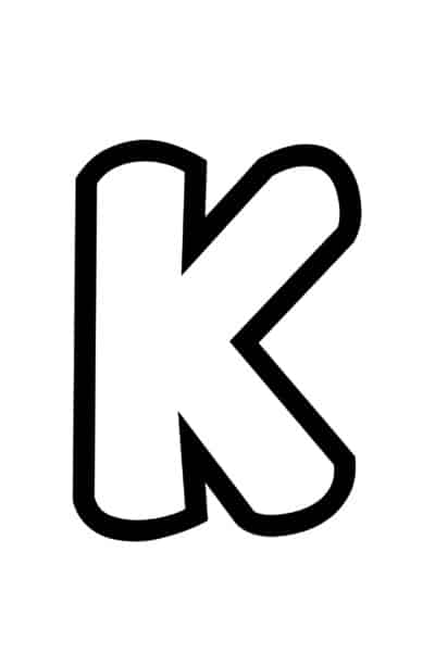 Free Printable Bubble Letter Stencils Bubble Letter K