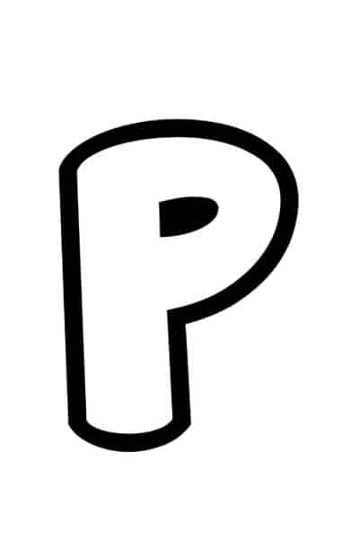 Free Printable Bubble Letter Stencils Bubble Letter P