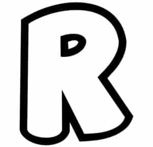 free printable bubble letter stencils bubble letter r