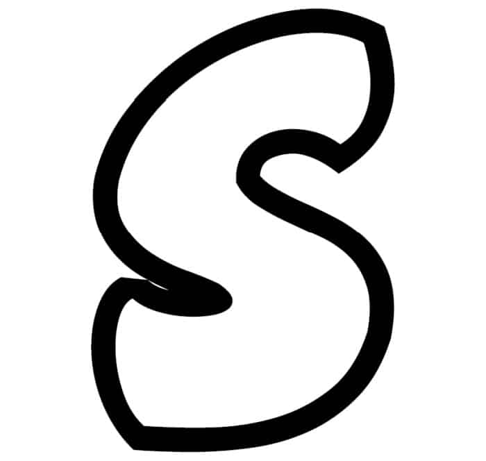 Free Printable Bubble Letter Stencils: Bubble Letter S