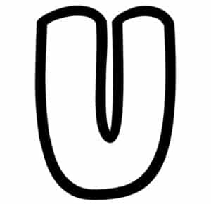 free printable bubble letter stencils bubble letter u stencil