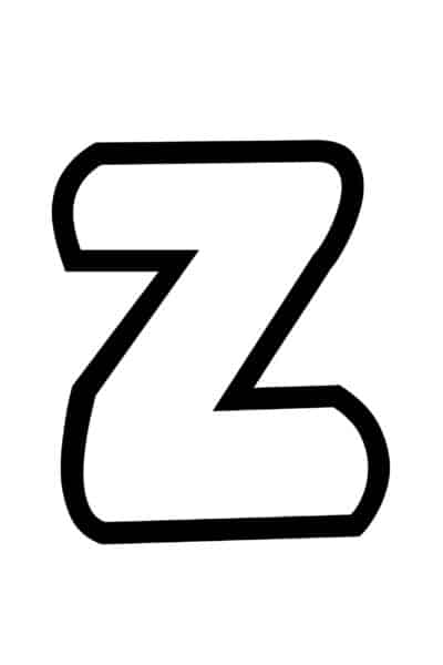 Free Printable Bubble Letter Stencils Bubble Letter Z