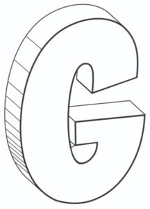 Free Printable Bubble Letters: Cool Bubble Letter G