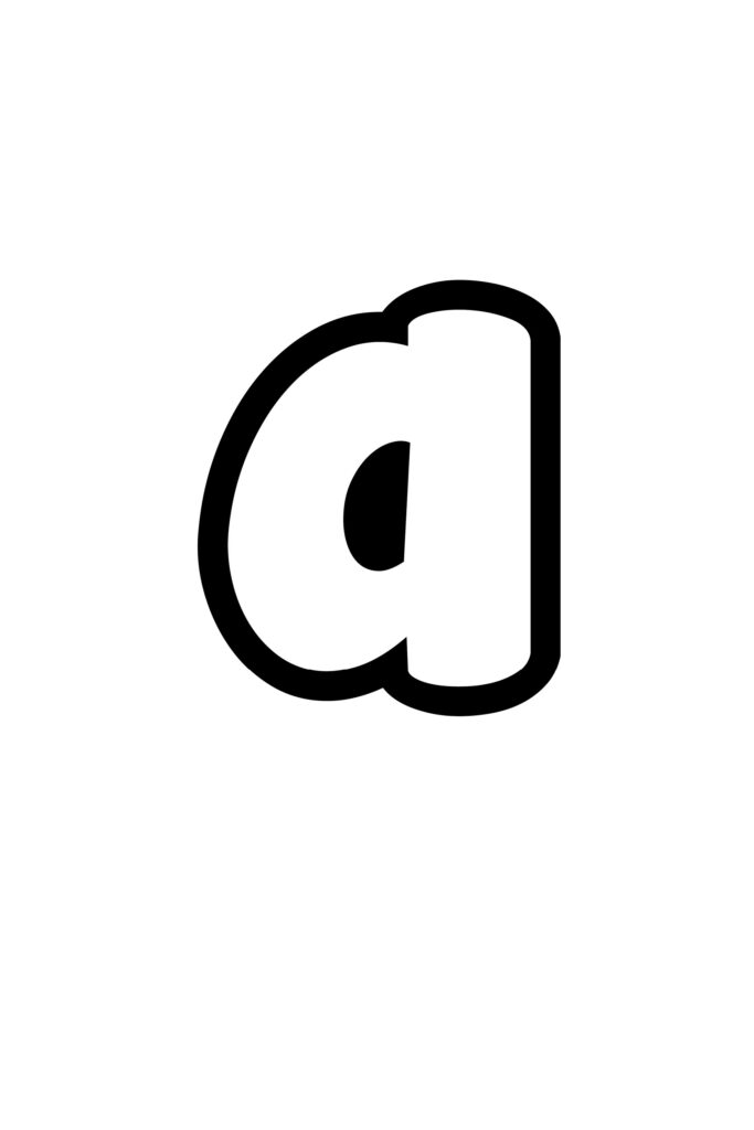 Free Printable Bubble Letter Stencils: Lowercase