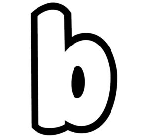 free printable lowercase b bubble letter stencil freebie finding mom