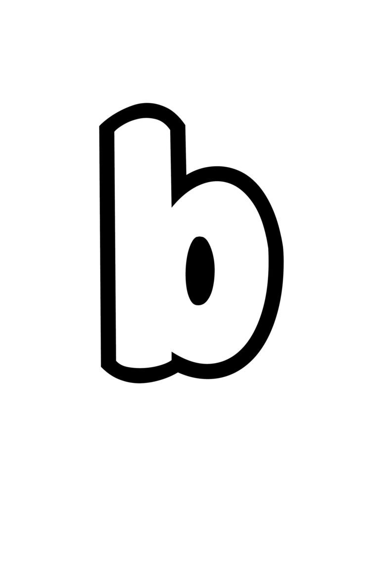 Free Printable Bubble Letter Stencils: Lowercase