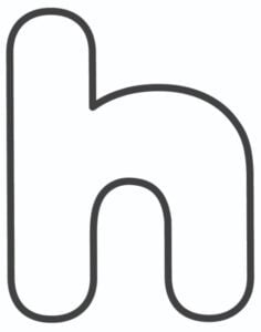 free printable lowercase bubble letters lowercase h