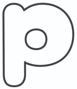 Free Printable Lowercase Bubble Letters: Lowercase P Bubble Letter