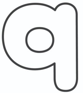 Free Printable Bubble Letters: Lowercase Q