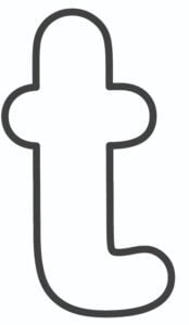 free printable lowercase bubble letters lowercase t