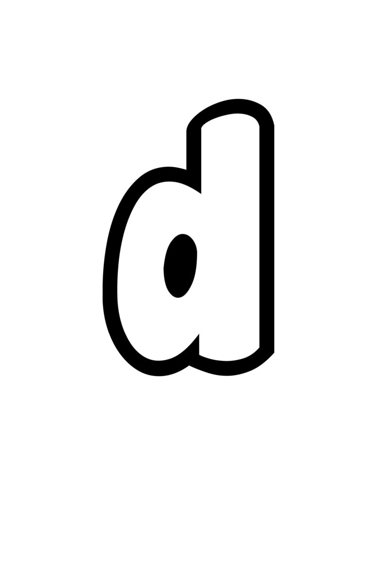 Free Printable Bubble Letter Stencils: Lowercase