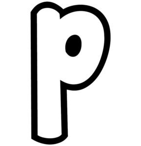 free printable lowercase p bubble letter stencil freebie finding mom