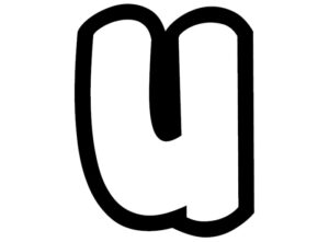free printable lowercase u bubble letter stencil freebie finding mom