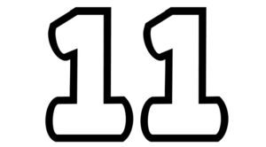 Free Printable Number Bubble Letters: Bubble Number 11 - Freebie