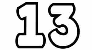 free printable number bubble letters bubble number 13 freebie