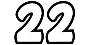 Free Printable Number Bubble Letters: Bubble Number 22 - Freebie