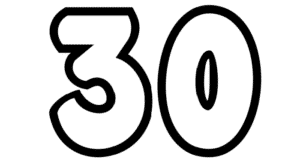 Free Printable Bubble Letter 30