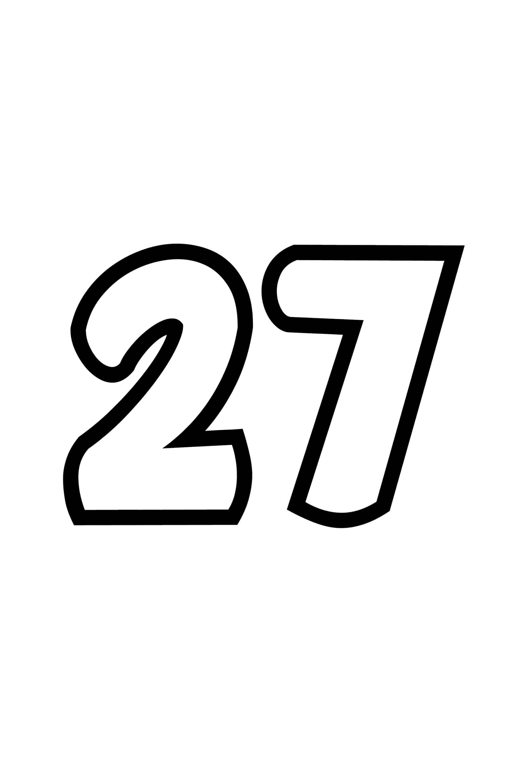 free printable number bubble letters bubble number 27 freebie