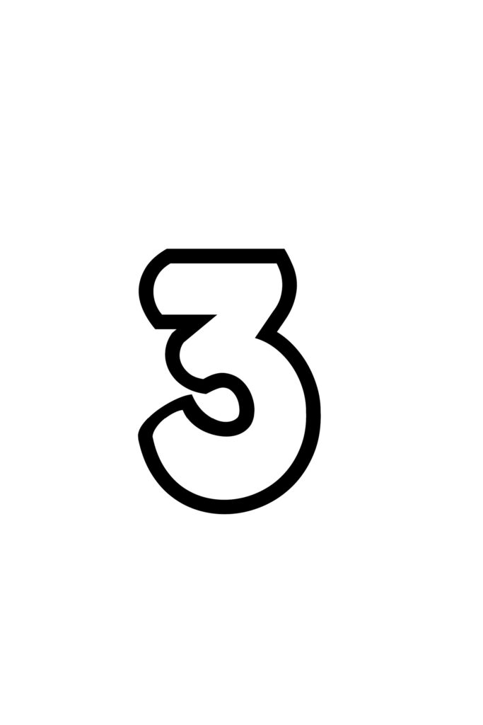 Free Printable Tracing Numbers: Bubble Numbers Set 0 to 100