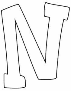graffiti bubble letter n printable freebie finding mom