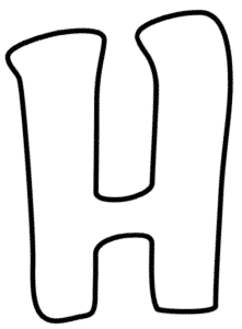 printable cursive bubble letter h freebie finding mom