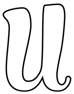printable cursive bubble letter u freebie finding mom