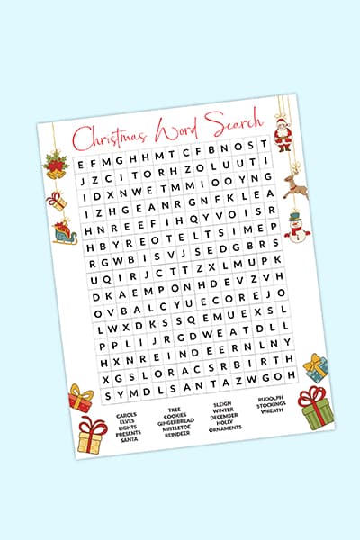 Free Christmas Word Search Printable