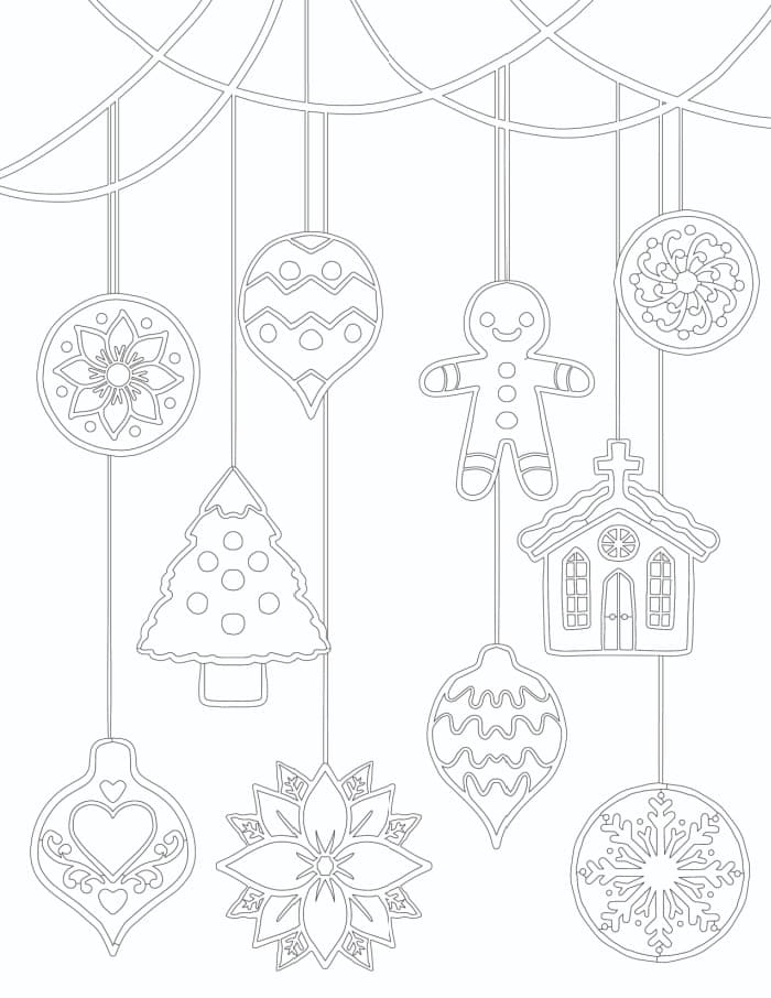 3 Free Christmas Ornament Coloring Pages Printable Downloads 
