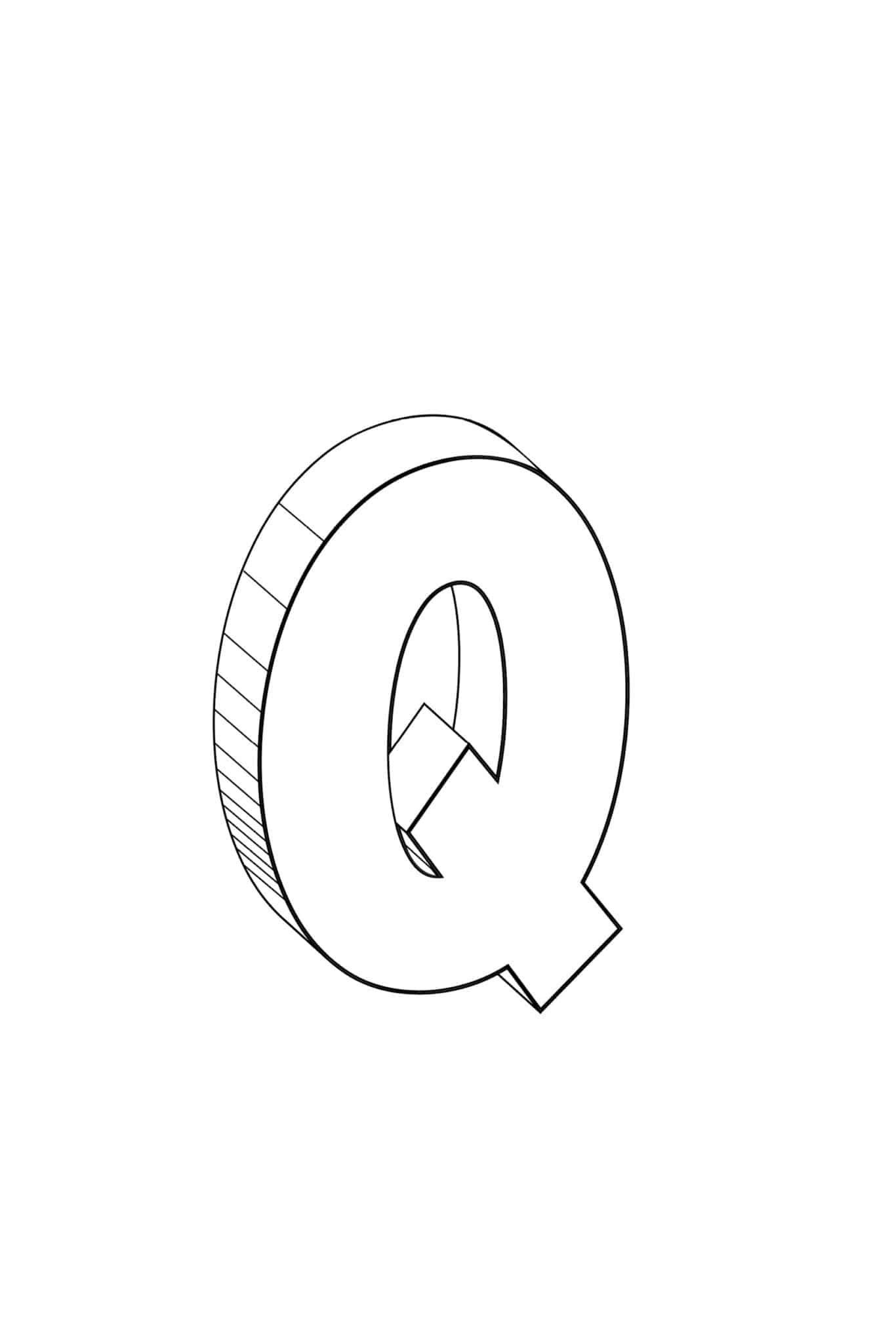 Free Printable Bubble Letter Q