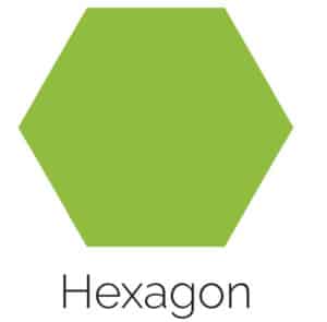 Free Printable Hexagon Shape with Color