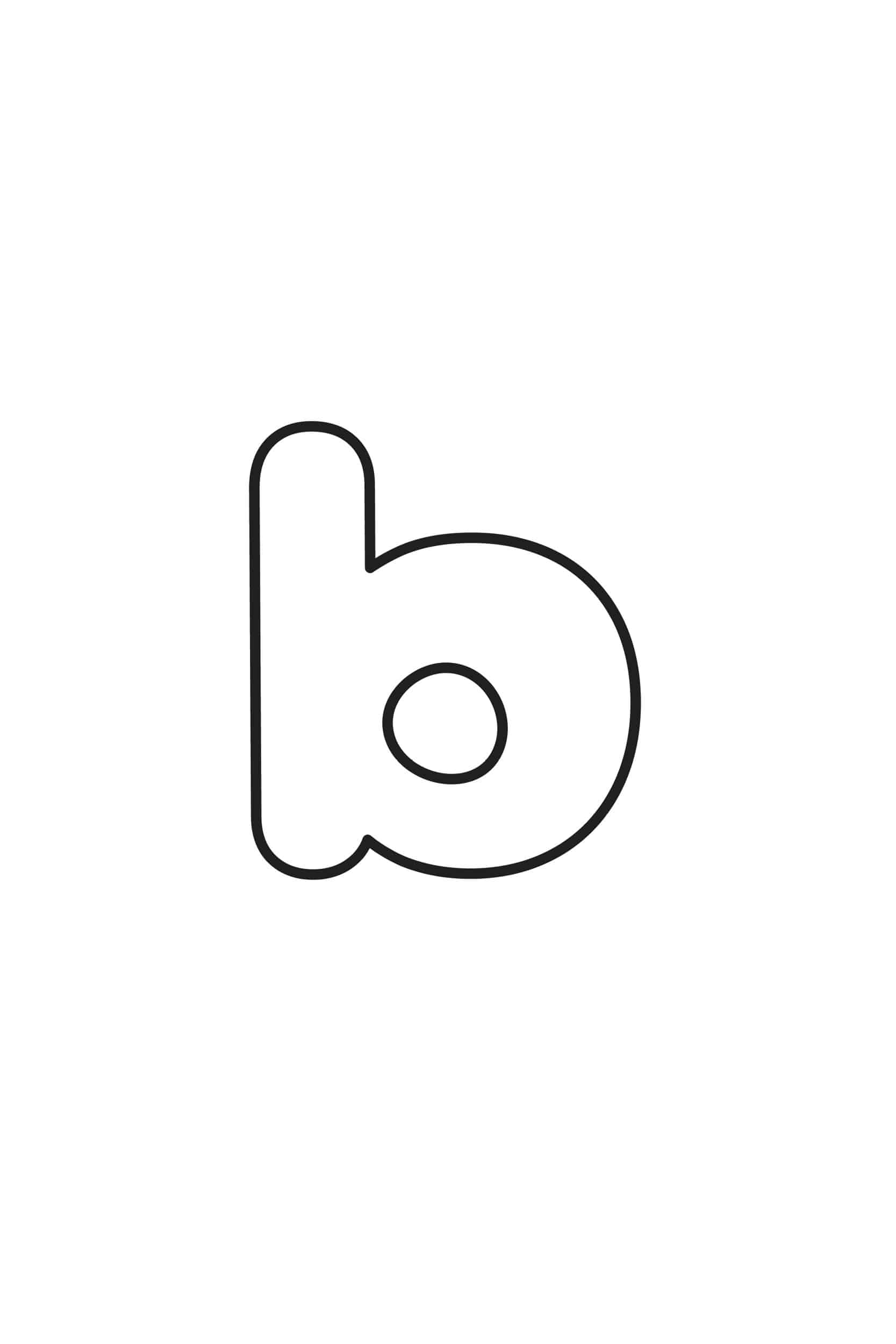 Free Printable Lowercase Bubble Letters Lowercase B Bubble Letter 