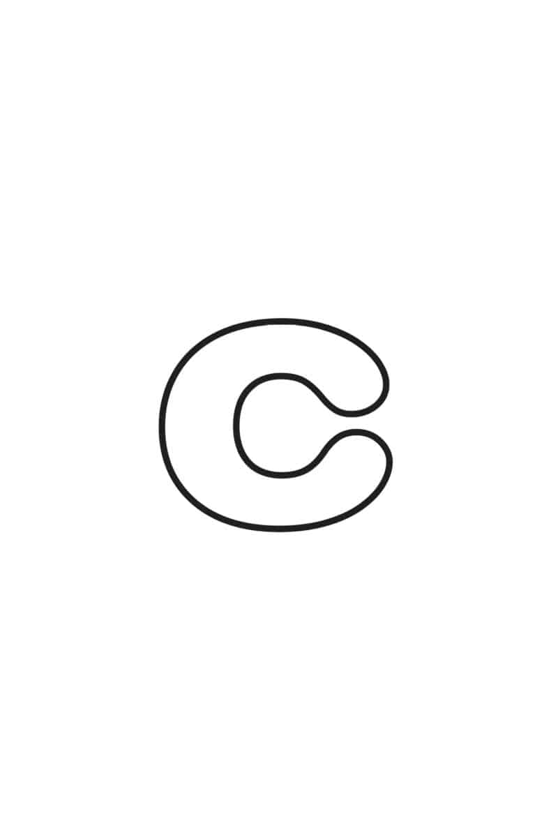 bubble letter c free printable freebie finding mom