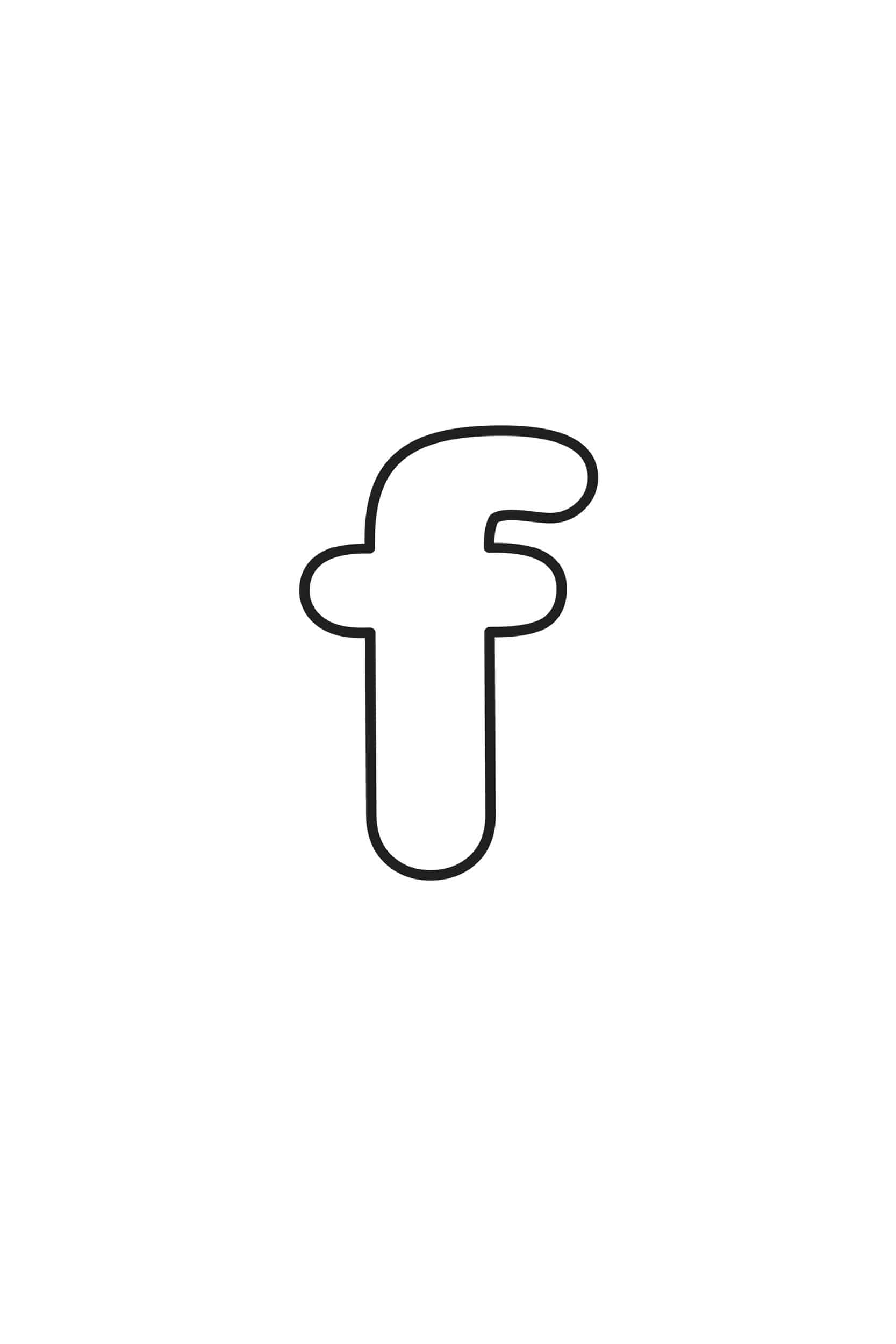 Free Printable Lowercase Bubble Letters Lowercase F Bubble Letter