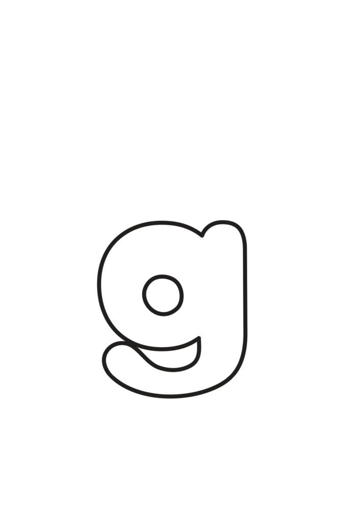 Free Printable Lowercase Bubble Letters Lowercase G Bubble Letter