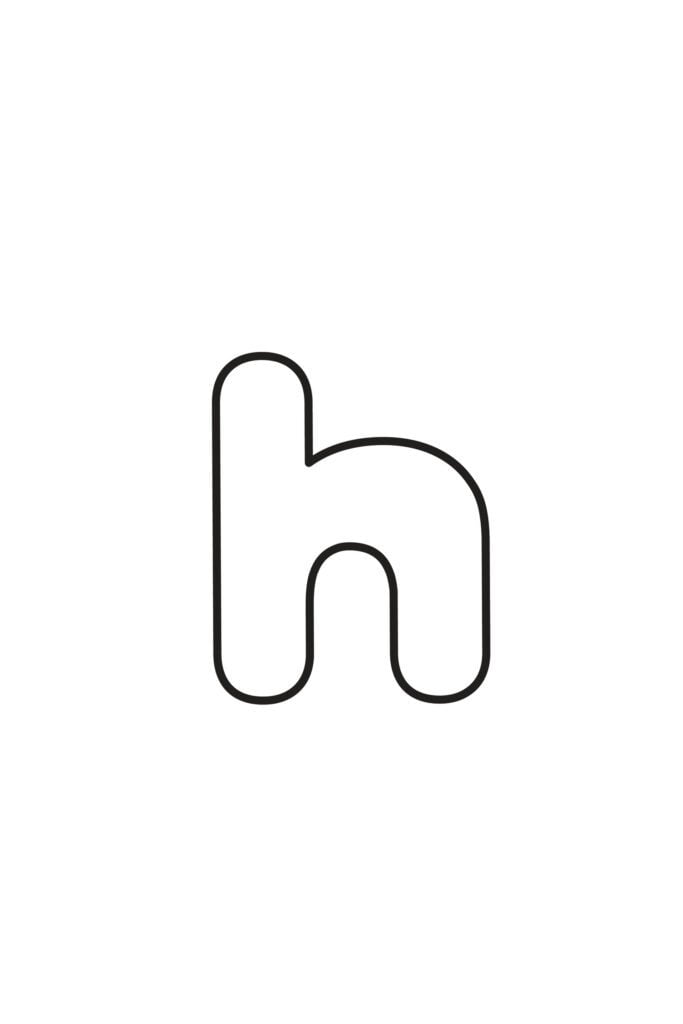 Free Printable Lowercase Bubble Letters Lowercase H Bubble Letter