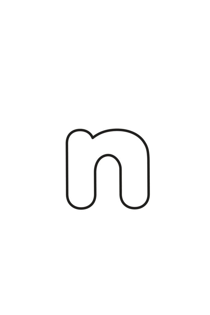 Free Printable Lowercase Bubble Letters Lowercase N Bubble Letter