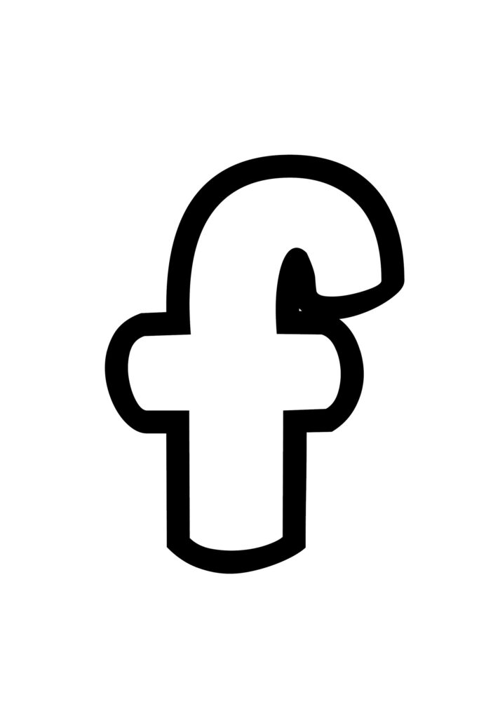 Free Printable Lowercase F Bubble Letter Stencil