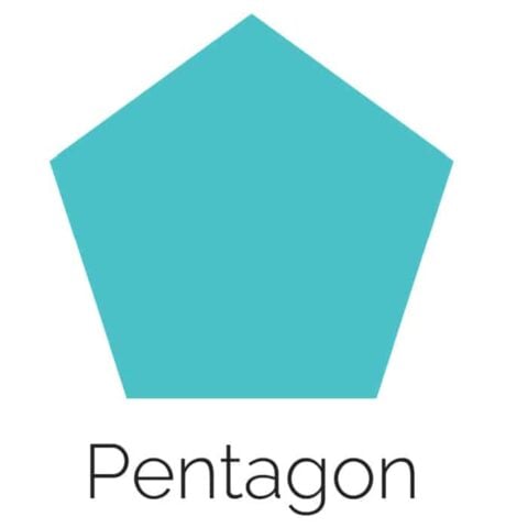 Free Printable Pentagon Shape with Color - Freebie Finding Mom
