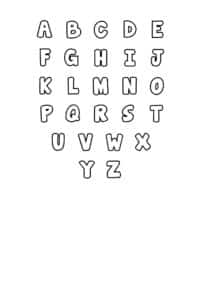 Free Printable Bubble Letter Alphabet Stencils